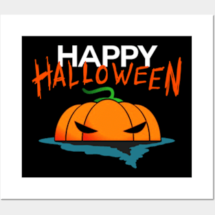 Happy Halloween Pumpkin Posters and Art